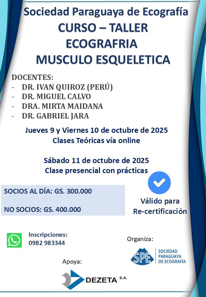 Curso Taller Ecografía Músculo Esquelética